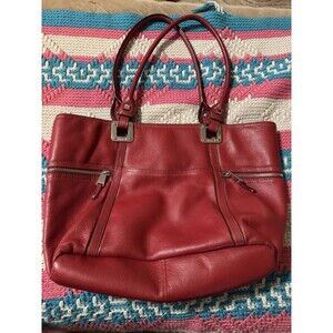 Tignanello Women’s red  Leather Large Handbag